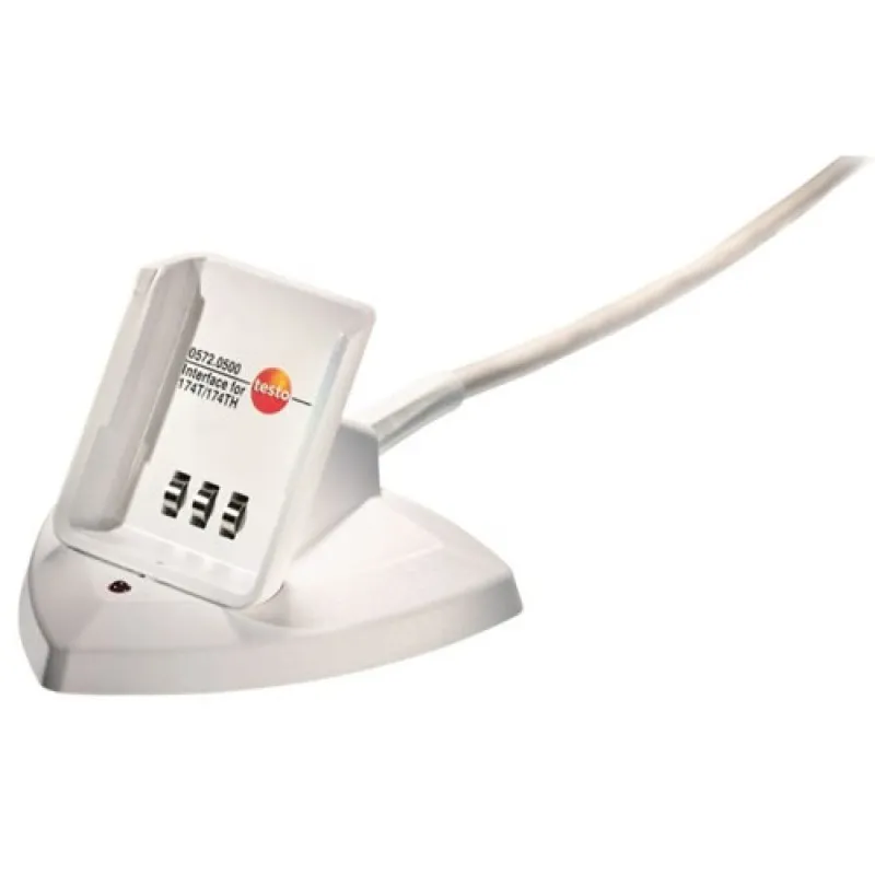 Testo 0572 0500 Desktop Cradle with USB Cable for 174T and 174H Mini Data Loggers