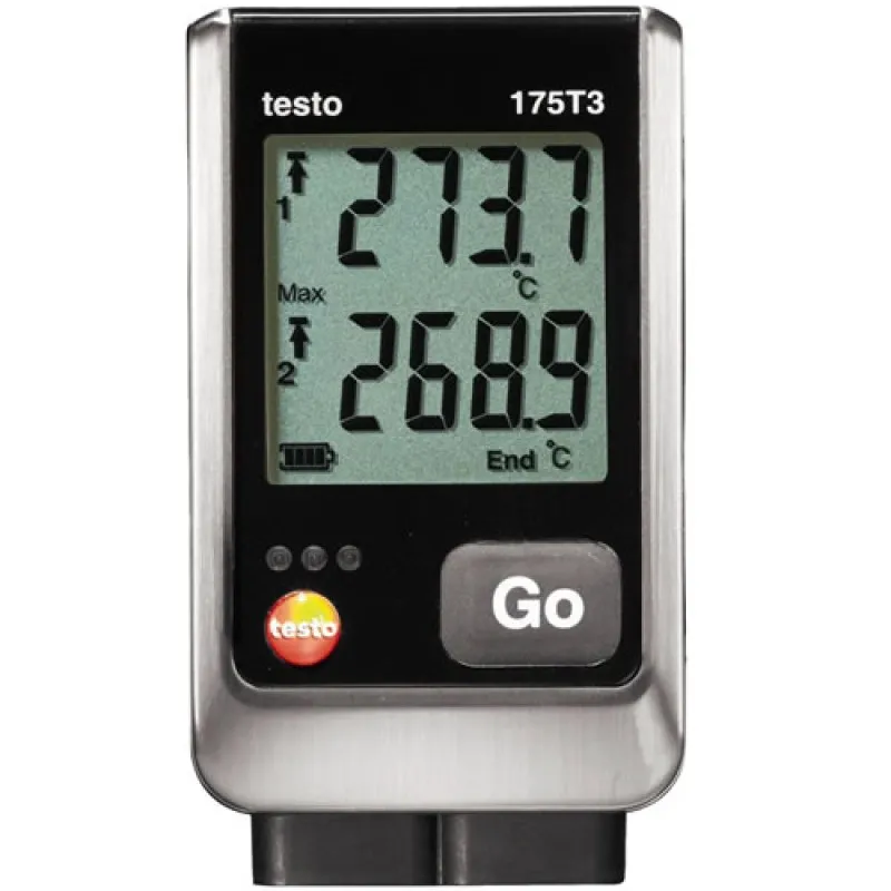 Testo 175 T3 [0572 1753] Temperature Data Logger with Type K/Type T Connections -58° to 1832 °F (-50 to +1000 °C)