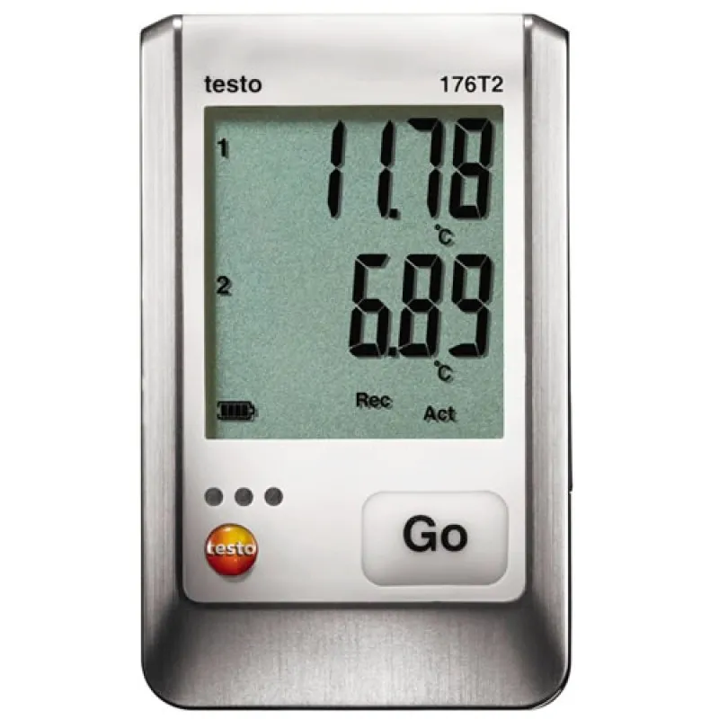 Testo 176T2 [0572 1762] 2-Channel Temperature Data Logger with External Pt100 Connections