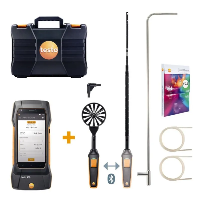 Testo 400-AF-KIT [0563 0407] Air Flow Kit for TAB/Commissioning Professionals