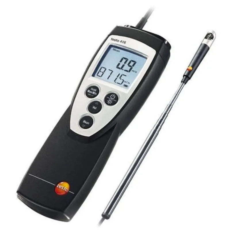 Testo 416-KIT [400563 4161] Anemometer with Attached Telescopic Vane Probe and Soft Carrying Case