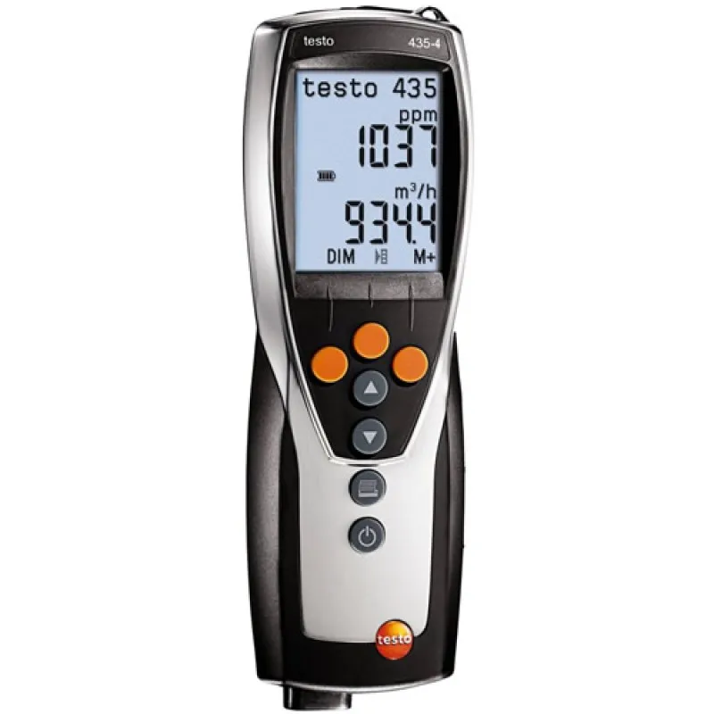 Testo 435-4 [0560 4354] Multi-Function HVAC/IAQ Meter with Memory, Software, Differential Pressure