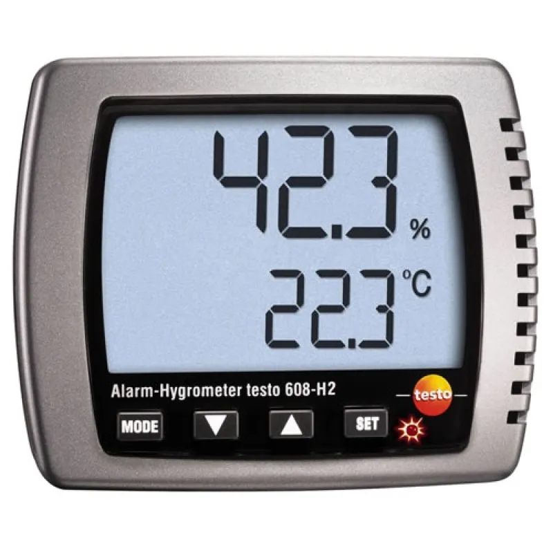 Testo 608-H2 [0560 6082] Large Display Temperature, Humidity and Precise Alarm ThermoHygrometer