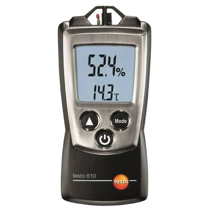 Testo 610 [0560 0610] Pocket-Sized Thermo-Hygrometer with Dewpoint and Wet Bulb Calculation 14° to 122 °F (-10 to +50 °C)