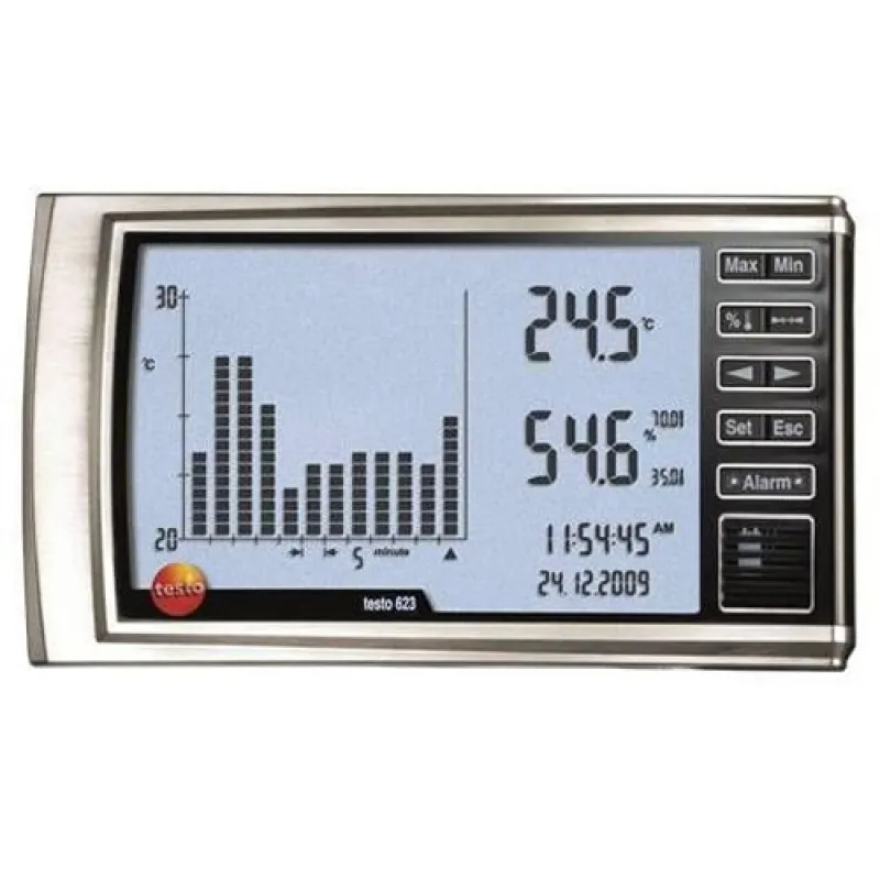 Testo 623 [0560 6230] Desktop Thermo-Hygrometer with Histogram Display 14° to 140 °F (-10 to +60 °C)