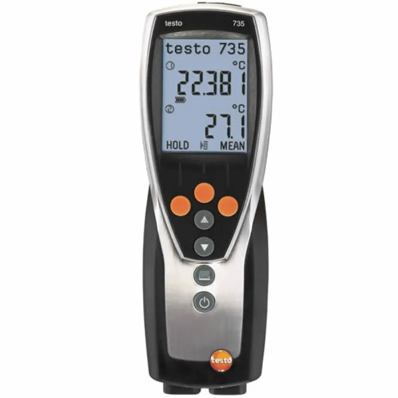 Testo 735-2 [0563 7352] 3-Channel Thermometer for Thermocouple -328.0° to 1472.0 °F (-200 to +800 °C)