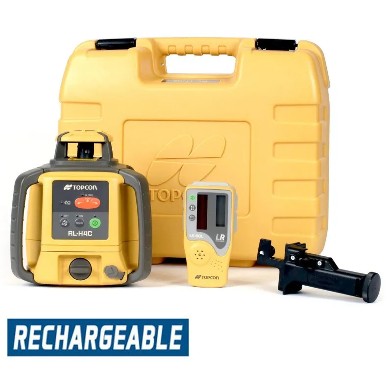 Topcon RL-H5A [1021200-06] Horizontal Self-Leveling Rotary Laser w/ LS-80L Receiver & Rechargeable Battery