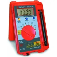 Triplett 2030 [2030-C] Pocket-Sized Auto-Ranging AC/DC Digital Multimeter with Capacitance & Frequency Ranges, CAT II 600V