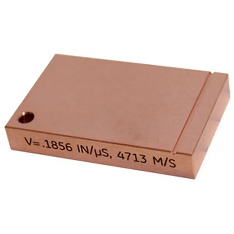 Waygate Krautkramer 021-609-926 Copper Topcoat Calibration Block