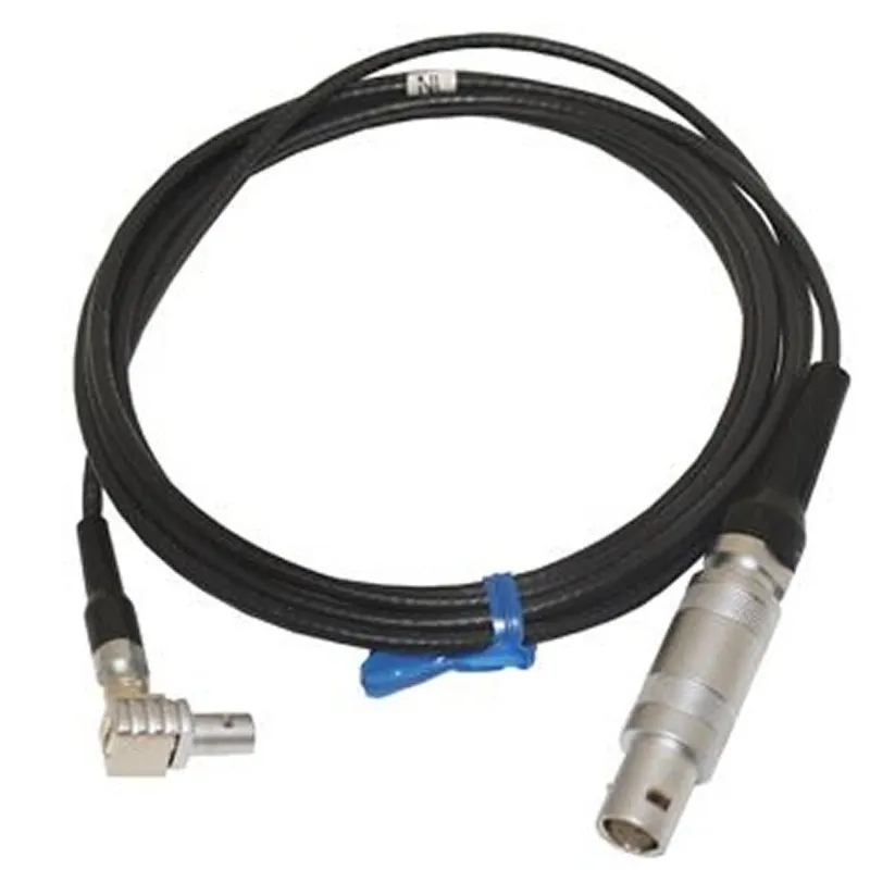 Waygate Krautkramer 022-509-820 Ultrasonic Probe Cable, Single Lemo 01 Straight to Single Lemo 00 Right Angle, 6 ft (1.8 m)