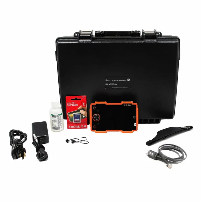 Waygate Technologies Krautkramer DMS Go+ [100N3520] Ultrasonic Thickness Gauge w/Base A-Scan, B-Scan, DA512 Probe with Potted Cable