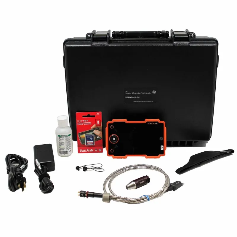 Waygate Technologies Krautkramer DMS Go+ [100N3521] Ultrasonic Thickness Gauge w/Base A-Scan, B-Scan, DA590 Probe and Cable