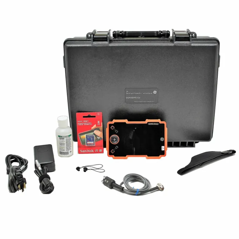 Waygate Technologies Krautkramer DMS Go+ [100N3523] Ultrasonic Thickness Gauge w/Base A-Scan, B-Scan, FH2E Probe and Potted Cable