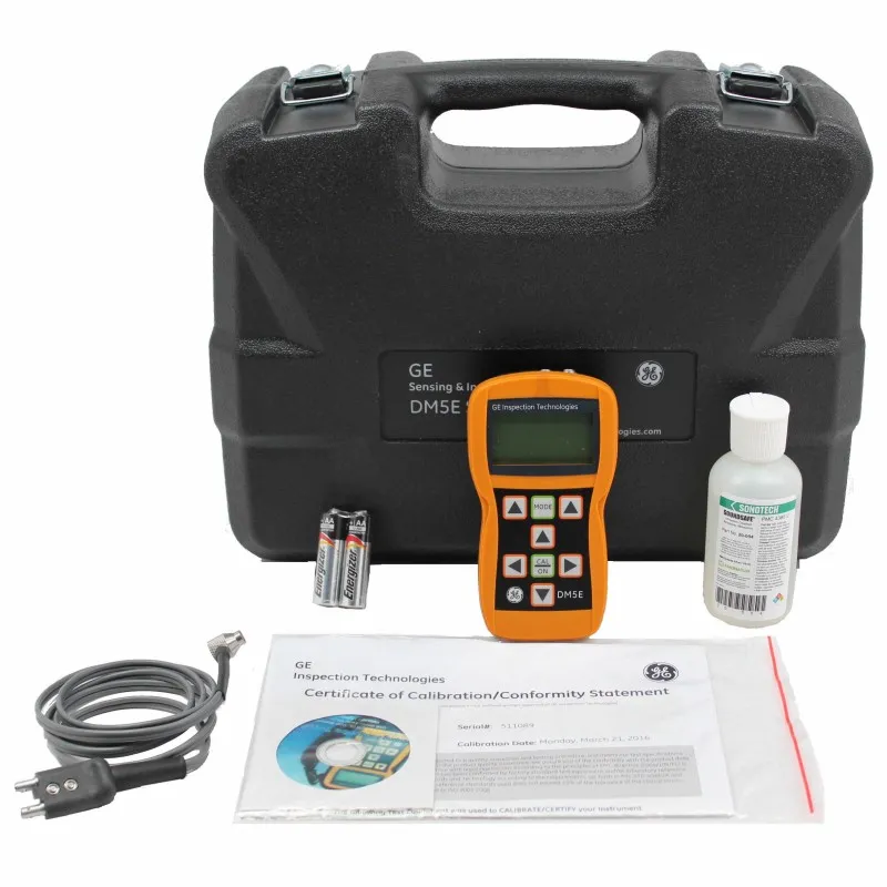 Waygate Technologies Krautkramer DM5EDM [100N4398] Ultrasonic Thickness Gauge, Dual Multi w/DA 512 Probe & Potted Cable
