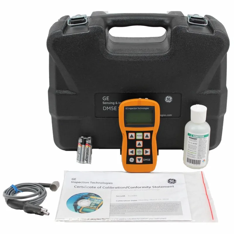 Waygate Technologies Krautkramer DM5EDM [100N4399] Ultrasonic Thickness Gauge, Dual Multi w/FH2E Fingertip Probe & Potted Cable