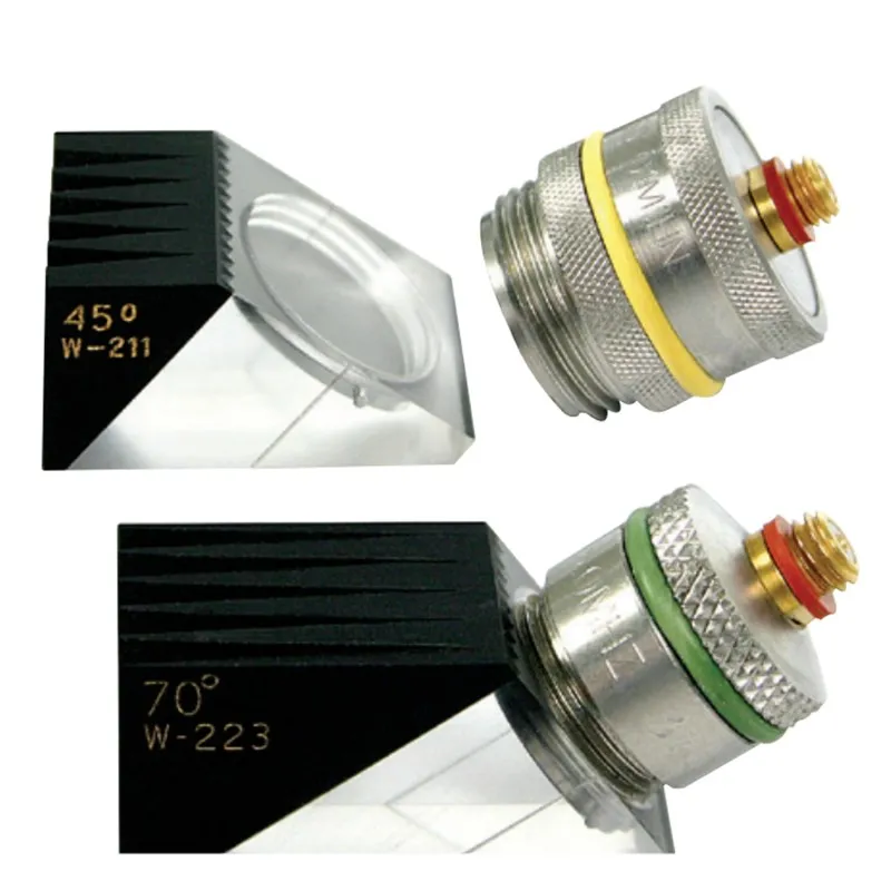 Waygate Technologies Krautkramer MSW-QC [113-133-591] Style Miniature Angle Beam Transducers, Alpha Series, 2.25 MHz, 0.375 Inch (10 mm) Dia.