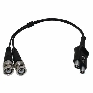 Waygate Technologies Krautkramer 118-560-045 Lemo 00 Female Double Plug to Dual BNC Adapter