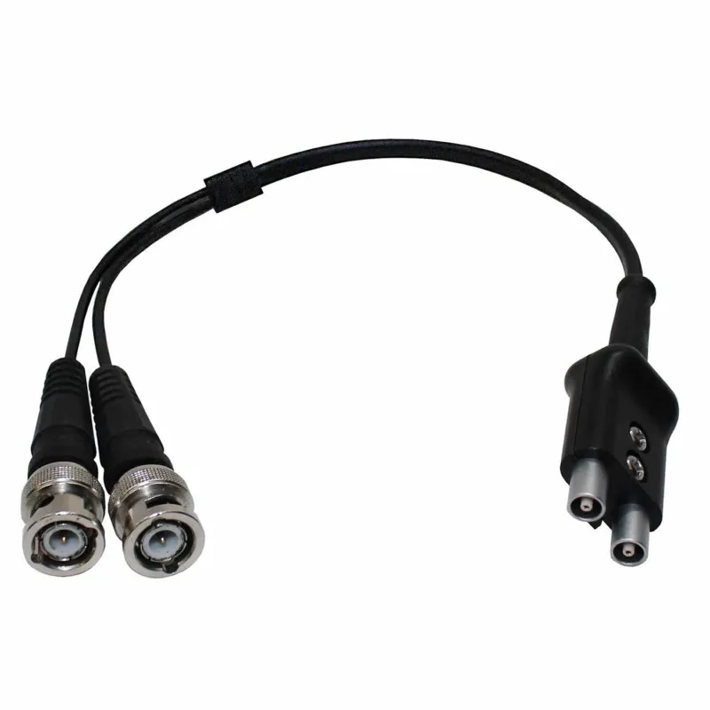 Waygate Technologies Krautkramer 118-560-045 Lemo 00 Female Double Plug to Dual BNC Adapter