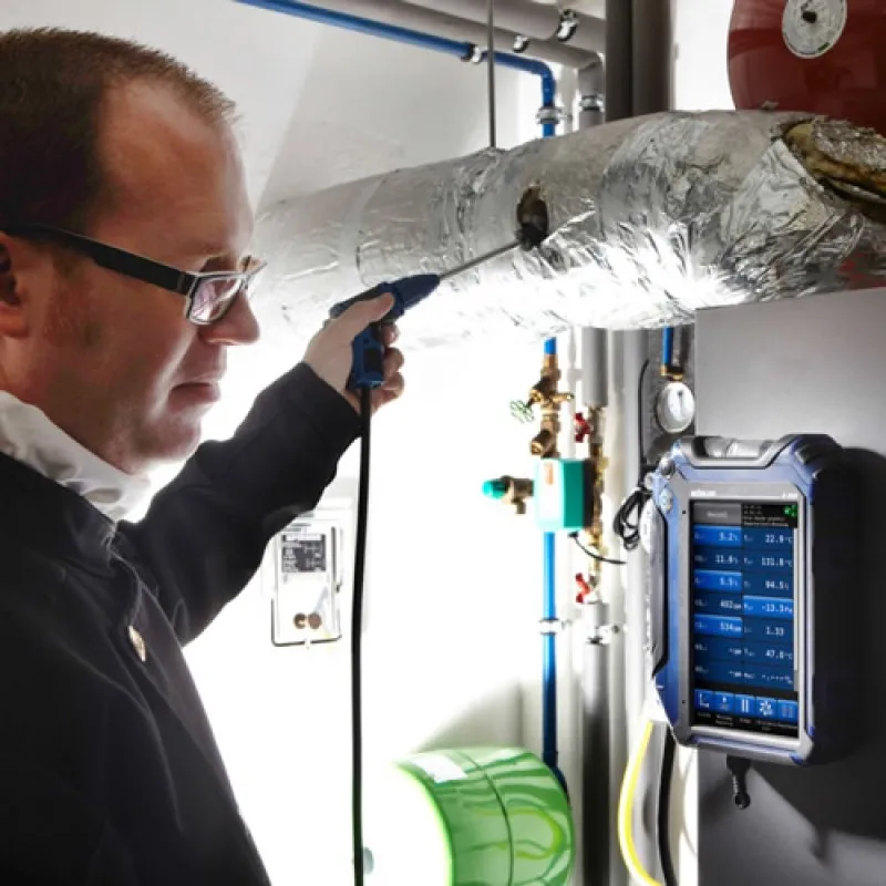 Wohler A550 WP KIT [7757] Flue Gas Analyzer with TD 100 Thermal Fast Printer and Air Temperature Probe