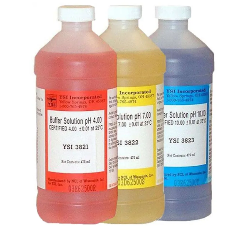 YSI 3824 [603824] pH Calibration Buffer Pack, 2 Pints ea. of pH 4, 7, & 10