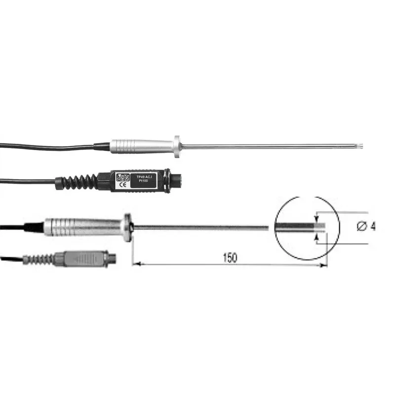 Delta Ohm TP49AC.I Contact Probe with SICRAM Module, Pt100 sensor, -70…+250 °C.