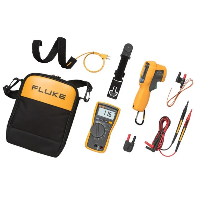 Fluke 116/62 MAX+ [FLUKE-116/62 MAX+] True-RMS AC/DC HVAC Multimeter with Infrared Thermometer Combo Kit