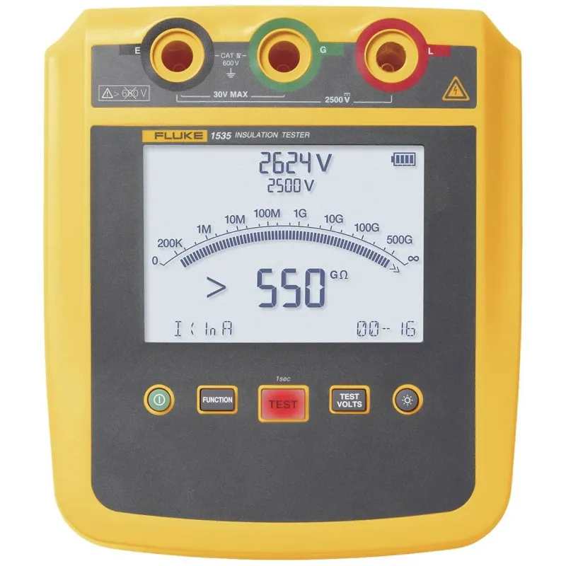 Fluke 1535 [FLUKE-1535] Megohmmeter/Insulation Resistance Tester, 2500V/500 GΩ