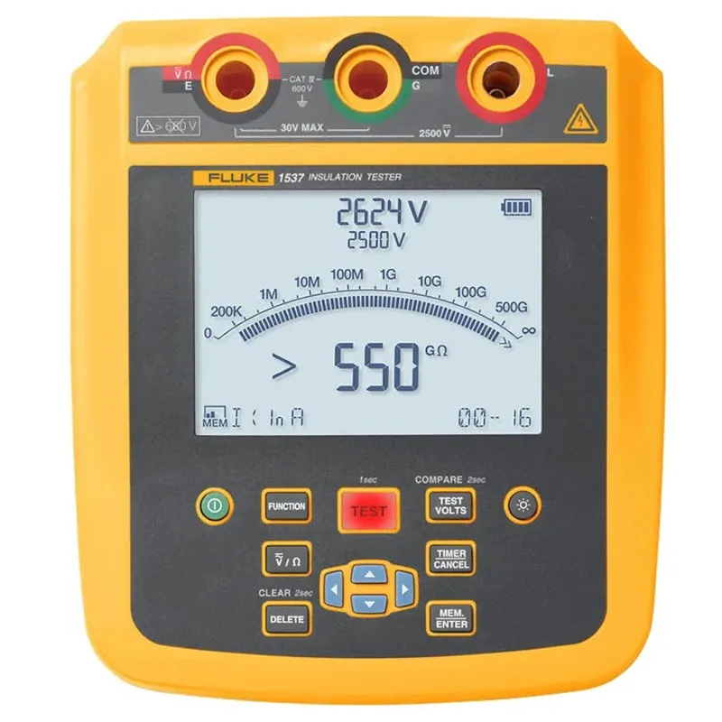 Fluke 1537 [FLUKE-1537] Megohmmeter/Advanced Insulation Resistance Tester, 600V AC/DC, 2500V/500 GΩ