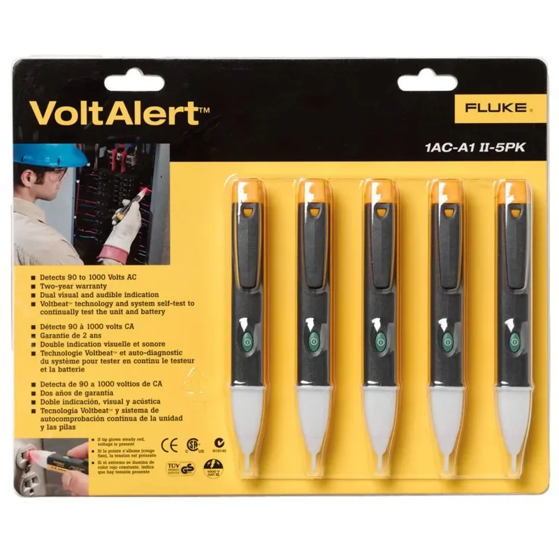 Fluke 1AC-A1-II-5PK [FLK-1AC-A1-II-5PK] VoltAlert AC Voltage Testers, 90-1000V AC (Pack of 5)