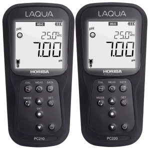 Horiba LAQUA PC210 & PC220 Handheld pH/ORP/Conductivity/Resistivity/Total Dissolved Solids/Salinity/Temperature Meter