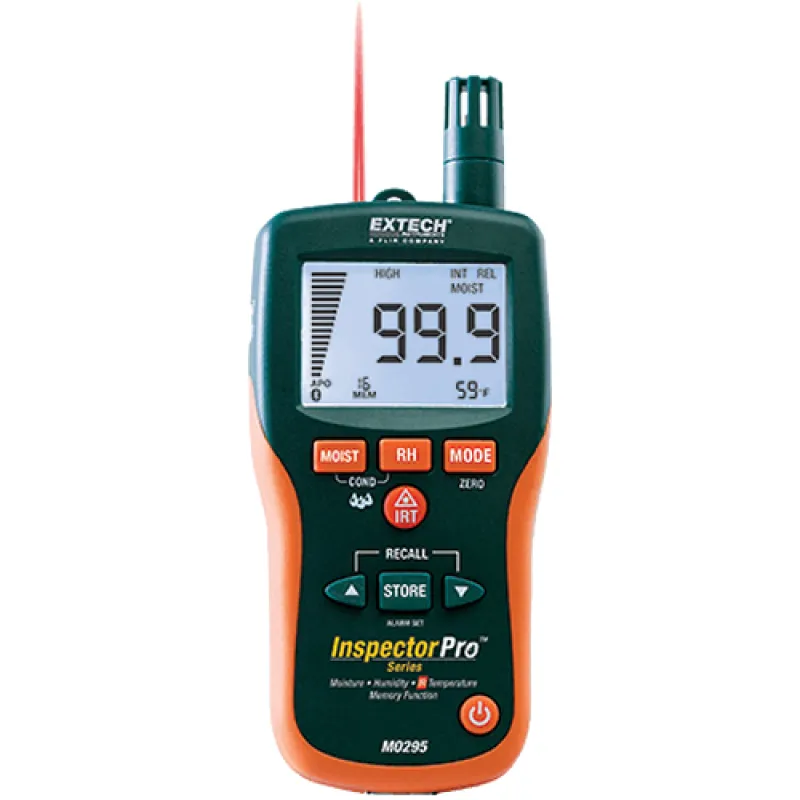 Extech MO295-NISTL Pinless Moisture Psychrometer + IR Thermometer with Limited NIST Calibration