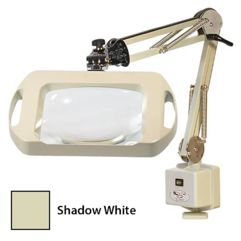 OC White Vision-Lite [71300] Rectangular Magnifier - 25" Reach - Screw Down Base (Shadow White)