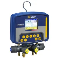 Yellow Jacket 40813 Refrigeration System Analyzer w/ Titan 4-Valve Manifold & 1/4" Ryb Charging Hose