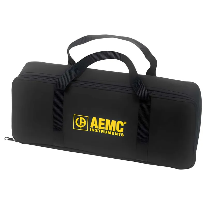 AEMC 2117.76 Tas Kanvas Kecil Berwarna Hitam Mengkilap untuk Perlengkapan Lapangan/Aksesori