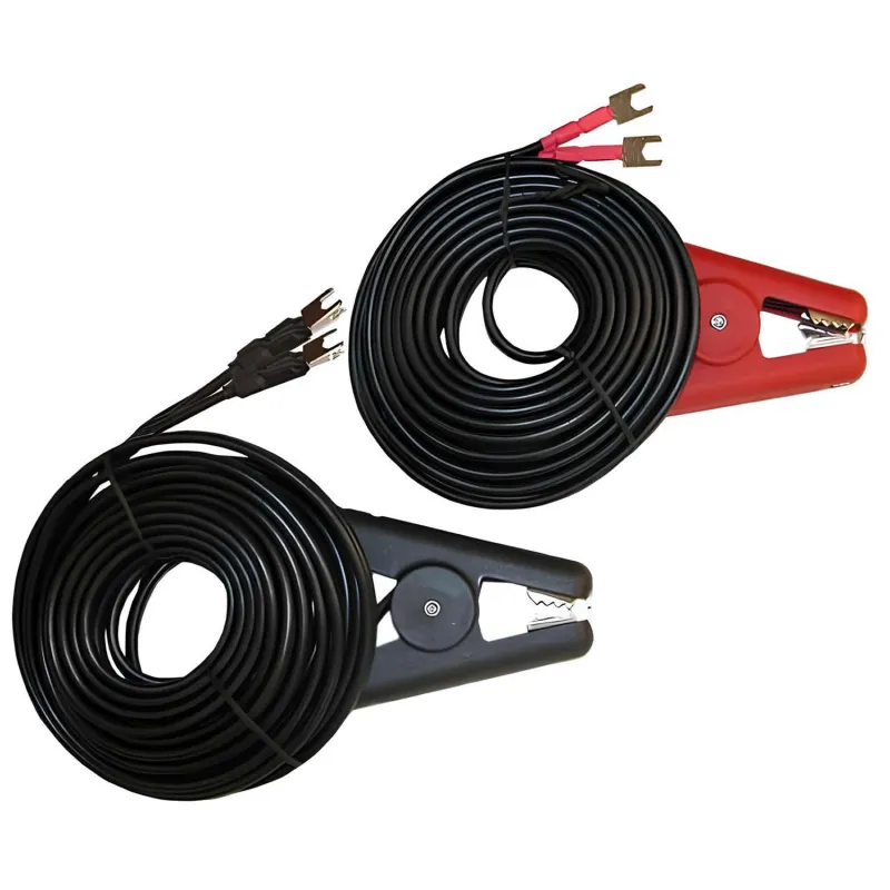 AEMC 2118.70 Kelvin Clips, 10A - Hippo, 20 kaki, Kabel Uji Berkode Warna dengan Ujung Spade Lug