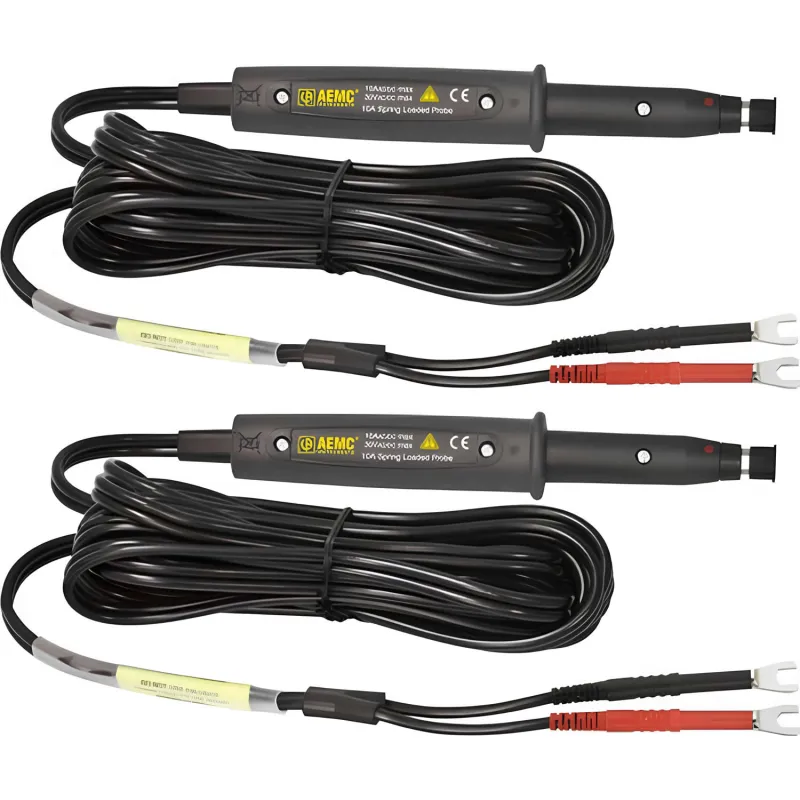 AEMC 2118.78 Probe Kelvin untuk Mikroohmmeter, 20 kaki, 10 A, dengan pegas