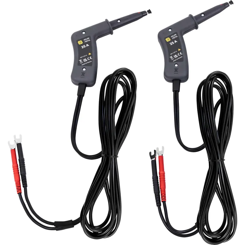 AEMC 2118.84 Probe Kelvin Berpegas, 25 A, 10 kaki, Set berisi 2 buah