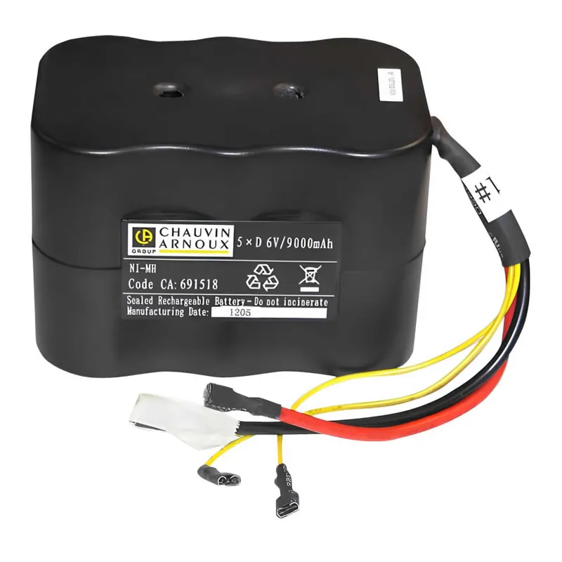 AEMC 2129.91 Baterai Pengganti untuk Mikro-Ohmmeter 6240/6250, NiMH 6 V/9.000 mAh