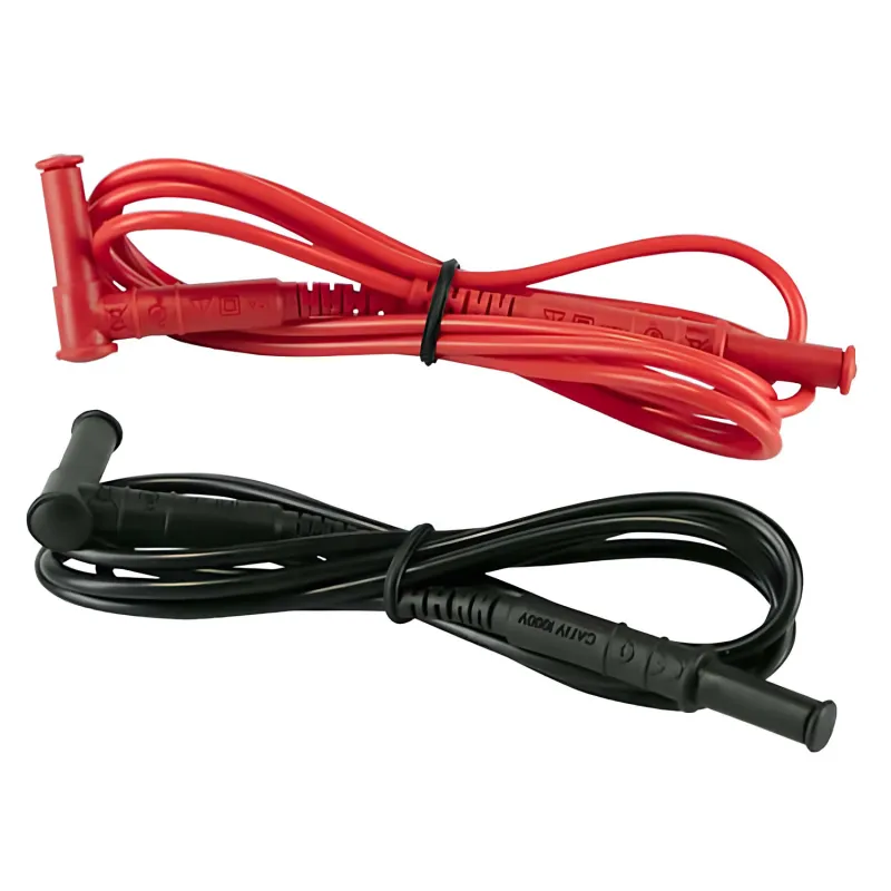 AEMC 5000.94 Set Kabel Uji Berwarna dengan Konektor Banana Lurus/Kanan, Kabel Silikon 5 kaki, Set 2 buah