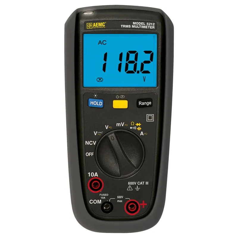 AEMC 5212 [2154.07] Multimeter Digital True-RMS, 4000-cts, NCV, V, A, AC/DC, Ohm, Auto Hold