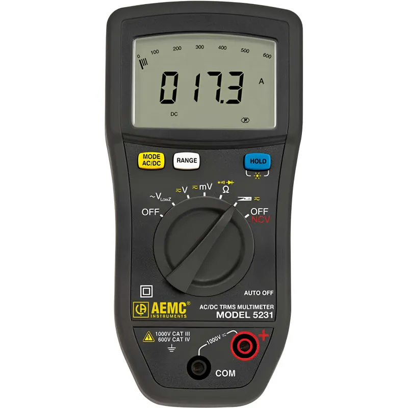 AEMC 5231 [2125.64] Multimeter Digital Genggam True-RMS dengan Fungsi Pengujian Tanpa Kontak Listrik, 1000 V AC/DC, 6000 Counts