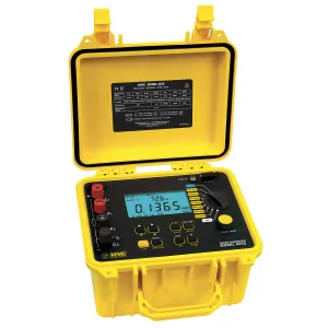 AEMC 6255 [2129.84] Mikro-Ohm meter Digital, 10 A, 5 mOhm hingga 2500 Ohm dengan Klip/Probe Kelvin