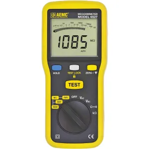 AEMC 6527 [2126.53] Megohmmeter Digital Genggam dengan Voltmeter AC/DC &amp; Pengujian Kontinuitas, Tegangan Uji Maksimum 1000 V