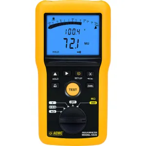 AEMC 6536 [2155.56] Megohmmeter Digital, 10 V–100 V dengan Grafik Batang Analog, Alarm, dan Bluetooth