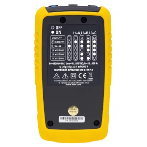 AEMC 6612 [2121.91] Alat Pengukur Rotasi Fase untuk Sistem 3-Fase, Bertenaga Jaringan, 15 hingga 400 Hz
