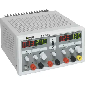 AEMC AX503 [2130.07] DC Power Supply, Triple Output, Two 0-2.5A, 0-30V DC, 2.7-5.5V DC
