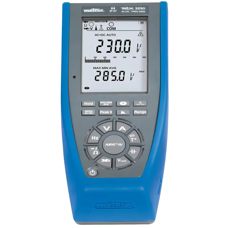 AEMC MTX 3290 [2154.01] Multimeter Digital ASYC IV Genggam True-RMS dengan Layar LCD Digital, 60 mV hingga 600 V, 6.000 hitungan