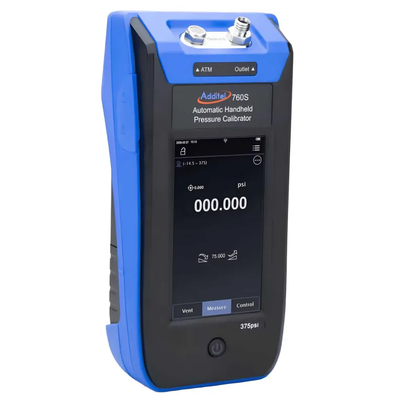 Additel ADT760S-MA Kalibrator Tekanan versi non-PC dengan Pengukur dan Skala Absolut, Maksimum 375 psig