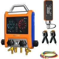 Elitech EMG-40VPro Pengukur Manifold Digital 4 Katup untuk Sistem HVAC