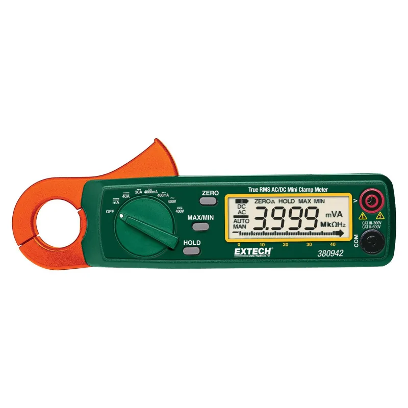 Extech 380942 30A True RMS AC/DC Mini Clamp Meter